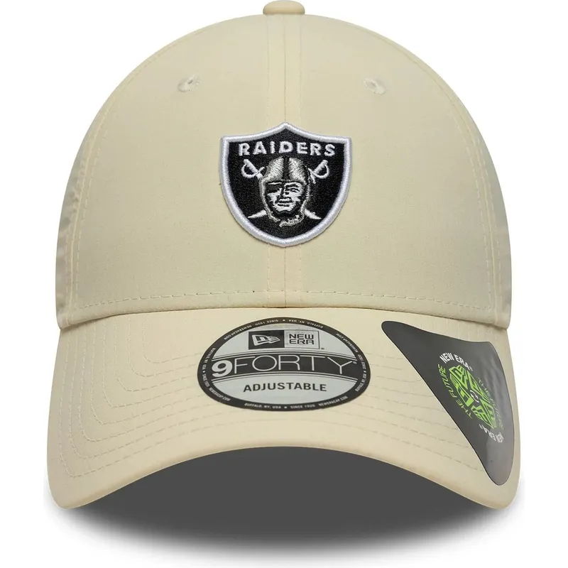cappellino-curvo-beige-regolabile-9forty-recycled-midi-dei-las-vegas-raiders-nfl-di-new-era