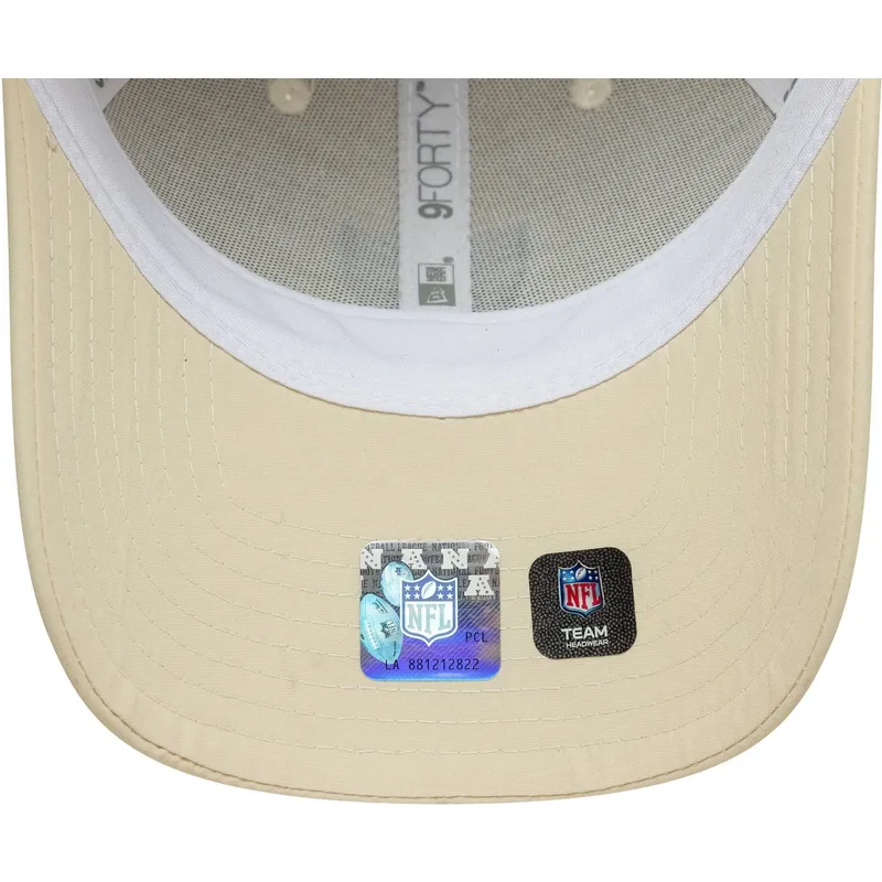 gorra-curva-beige-ajustable-9forty-recycled-midi-de-las-vegas-raiders-nfl-de-new-era