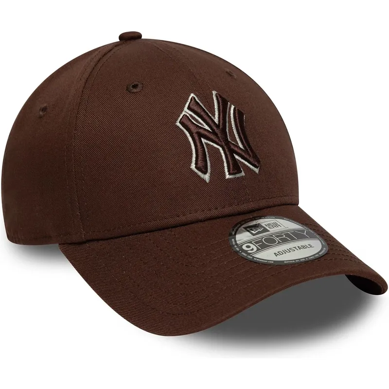gorra-curva-marron-ajustable-con-logo-marron-9forty-outline-de-new-york-yankees-mlb-de-new-era