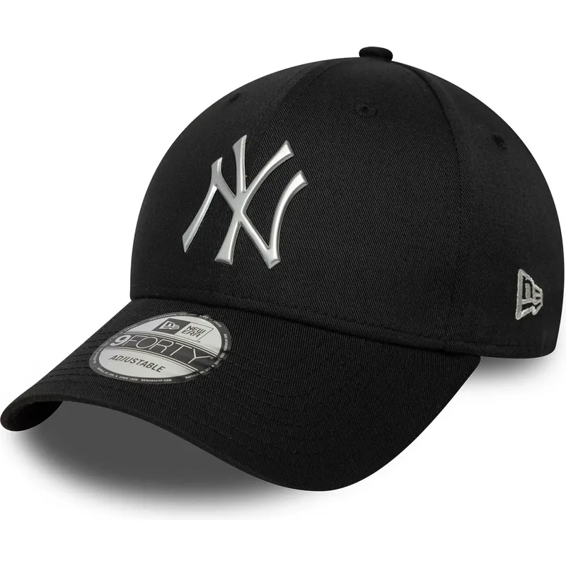 cappellino-curvo-nero-snapback-9forty-metallic-di-new-york-yankees-mlb-di-new-era