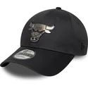 gra-curved-snapback-kasket-9forty-metallic-fra-chicago-bulls-nba-fra-new-era