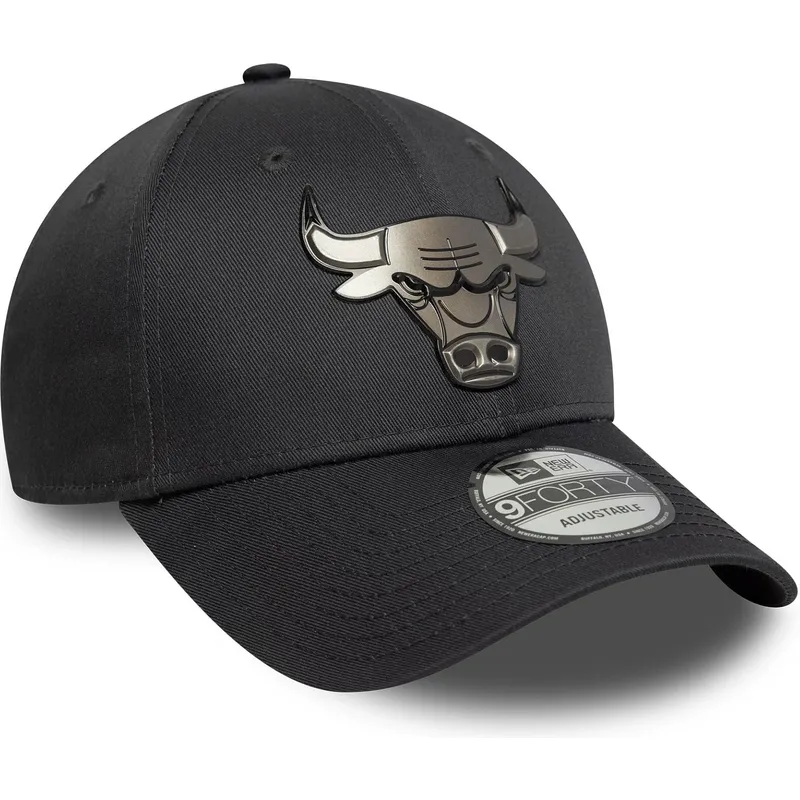 cappellino-curvo-grigio-snapback-9forty-metallic-di-chicago-bulls-nba-di-new-era