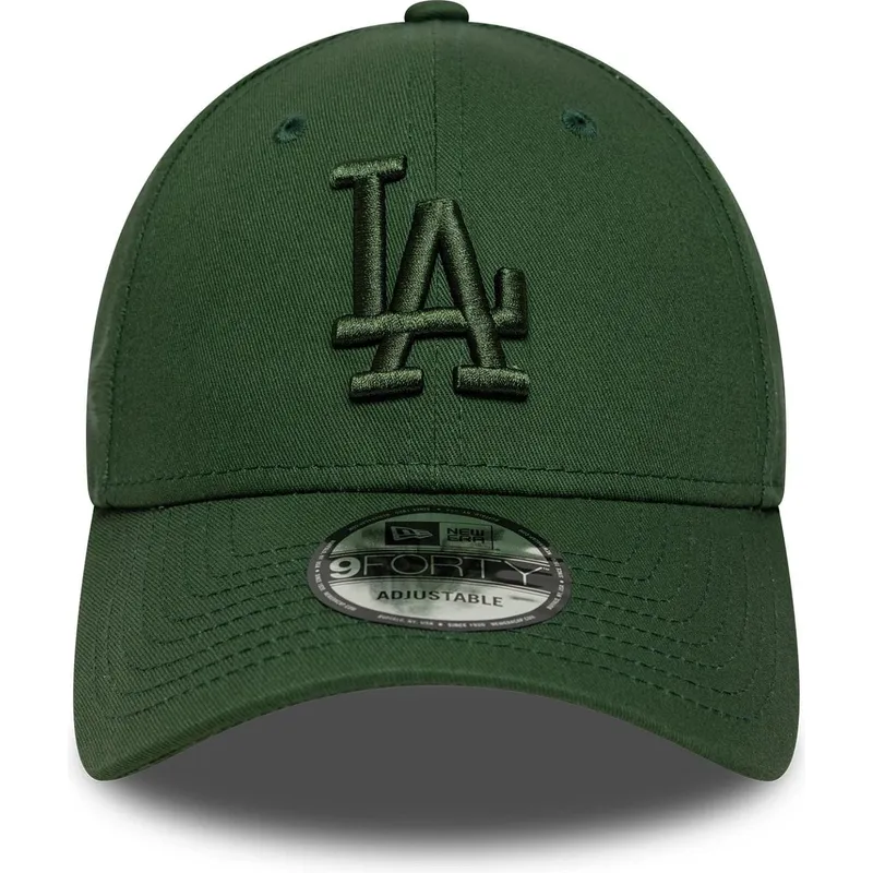 zielona-regulowana-czapka-z-zakrzywionym-daszkiem-z-zielonym-logo-9forty-league-essential-los-angeles-dodgers-mlb-od-new-era