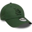 cappellino-con-visiera-curva-verde-regolabile-con-logo-verde-9forty-league-essential-dei-los-angeles-dodgers-mlb-di-new-era