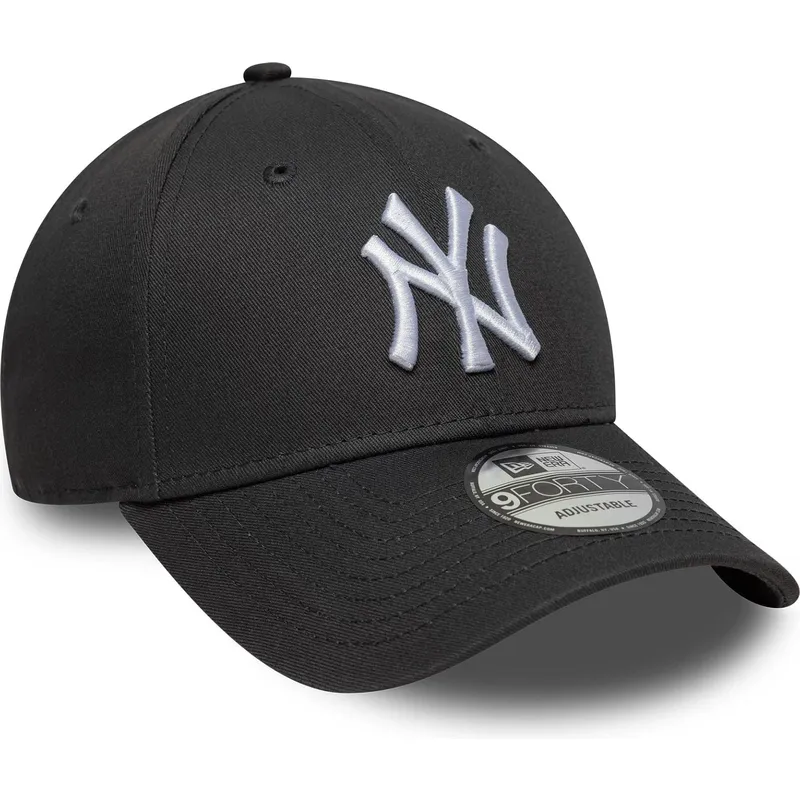 cappellino-curvo-grigio-regolabile-9forty-league-essential-dei-new-york-yankees-mlb-di-new-era