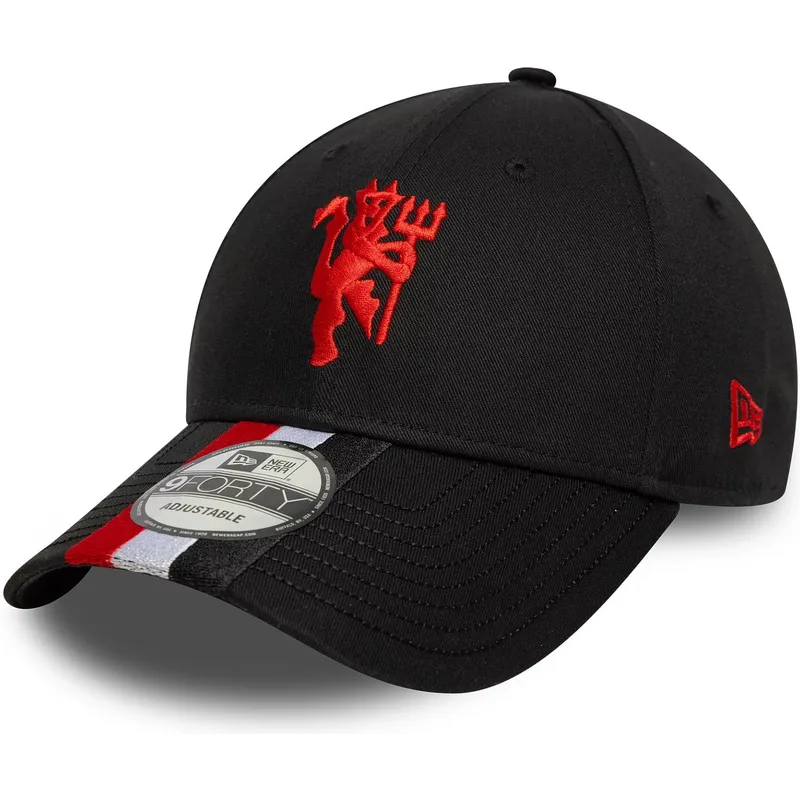 gorra-curva-negra-ajustable-9forty-stripe-de-manchester-united-football-club-premier-league-de-new-era