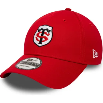 Casquette courbée rouge ajustable 9FORTY Core Stade Toulousain Top 14 New Era