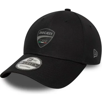 Cappellino curvo nero regolabile 9FORTY Washed di Ducati Motor MotoGP di New Era