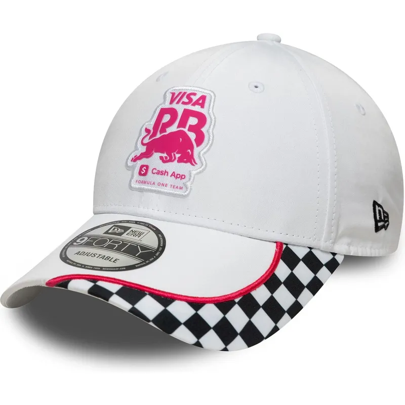 biala-czapka-z-zakrzywionym-daszkiem-snapback-9forty-checkerboard-racing-bulls-f1-team-formula-1-new-era