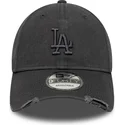 cappellino-curvo-grigio-regolabile-con-logo-grigio-9forty-wash-distress-dei-los-angeles-dodgers-mlb-di-new-era