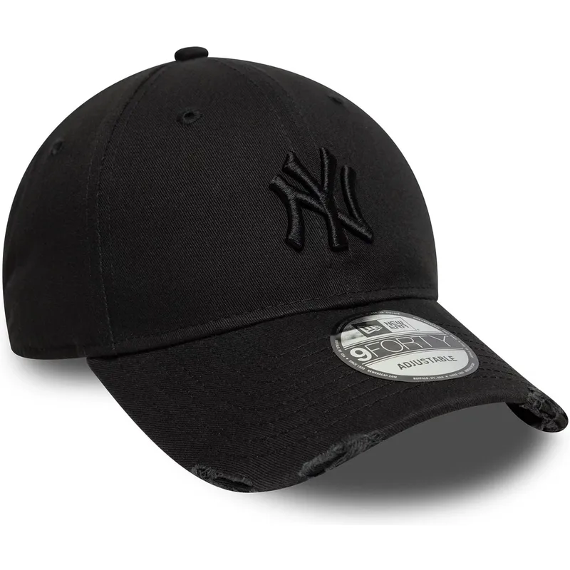 gorra-curva-negra-ajustable-con-logo-negro-9forty-wash-distress-de-new-york-yankees-mlb-de-new-era