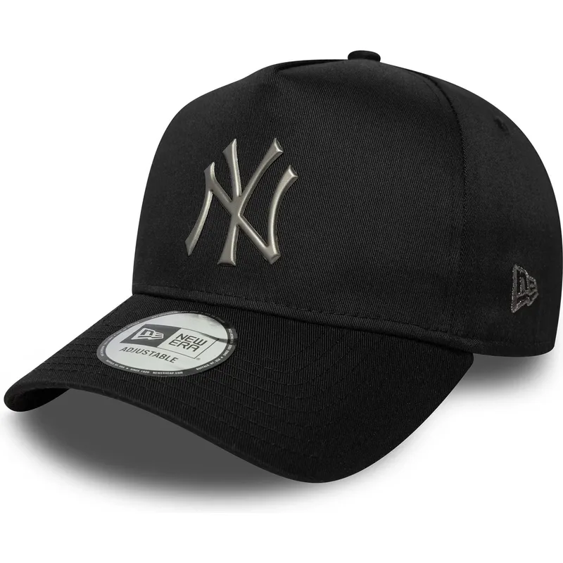cappellino-curvo-nero-snapback-9forty-e-frame-metallic-di-new-york-yankees-mlb-di-new-era