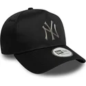 cappellino-curvo-nero-snapback-9forty-e-frame-metallic-di-new-york-yankees-mlb-di-new-era