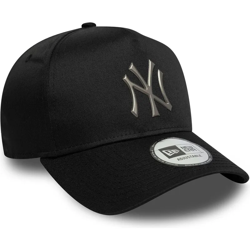 cappellino-curvo-nero-snapback-9forty-e-frame-metallic-di-new-york-yankees-mlb-di-new-era