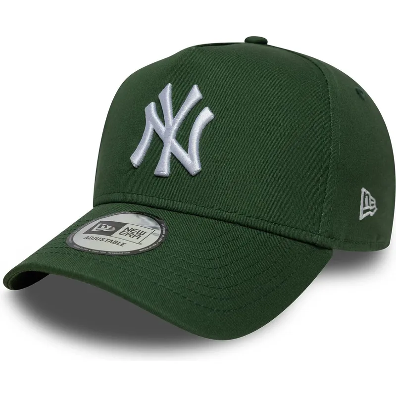 casquette-courbee-verte-snapback-9forty-e-frame-league-essential-new-york-yankees-mlb-new-era