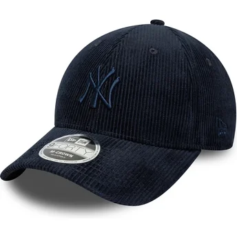 Granatowa zakrzywiona czapka regulowana z granatowym logo 9FORTY M-Crown Cord New York Yankees MLB New Era