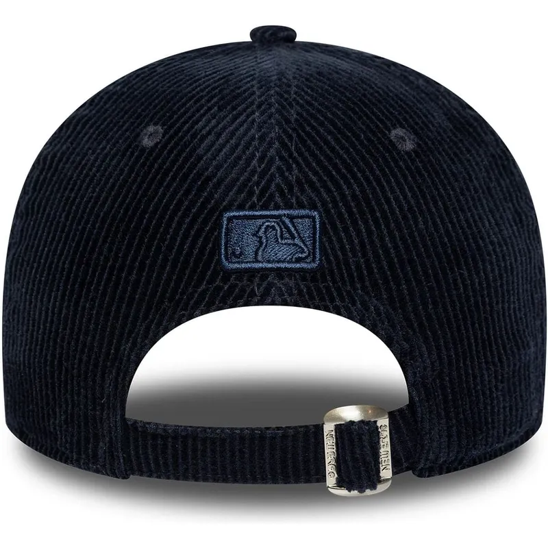 marineblaue-verstellbare-curved-cap-mit-marineblauen-logo-9forty-m-crown-cord-der-new-york-yankees-mlb-von-new-era