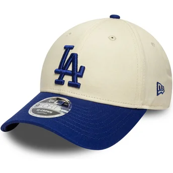 Gorra curva beige y azul snapback 9FORTY M-Crown de Los Angeles Dodgers MLB de New Era