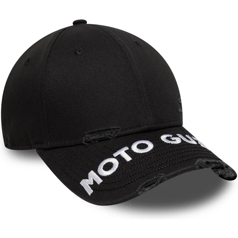 schwarze-verstellbare-gebogene-kappe-9forty-m-crown-distressed-von-moto-guzzi-von-new-era