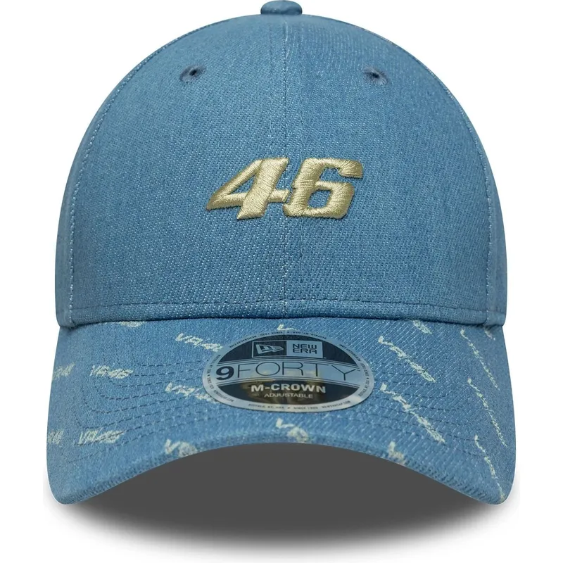 bla-buet-snapback-kasket-9forty-m-crown-denim-fra-valentino-rossi-vr46-motogp-fra-new-era