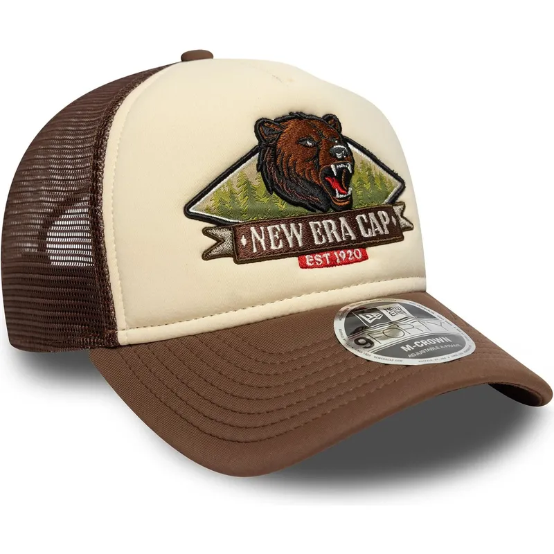 brun-trucker-kasket-9forty-m-crown-graphic-fra-new-era