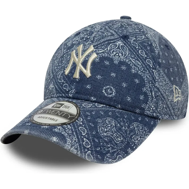 cappellino-curvo-blu-regolabile-9twenty-washed-paisley-dei-new-york-yankees-mlb-di-new-era