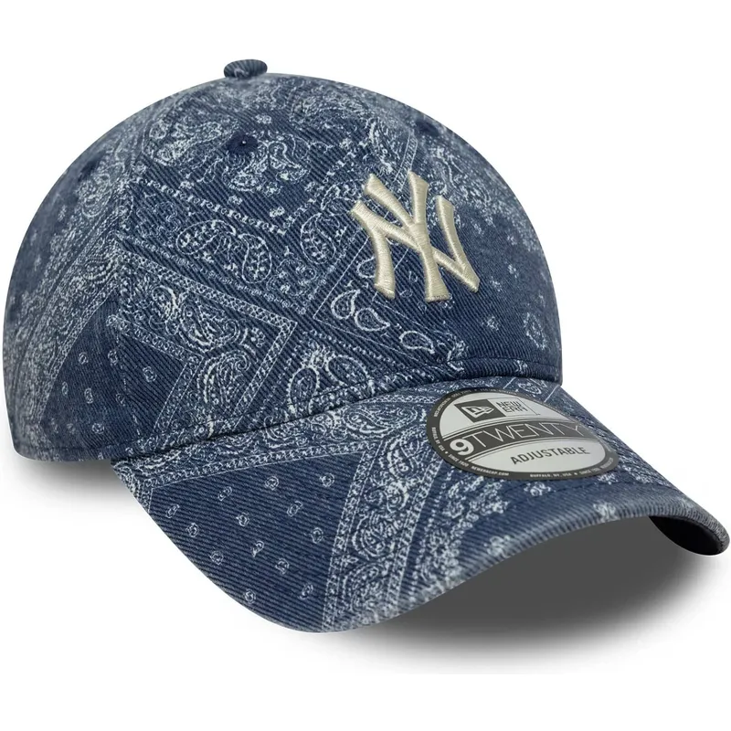 bla-justerbar-buet-kasket-9twenty-washed-paisley-fra-new-york-yankees-mlb-fra-new-era