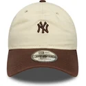 czapka-z-zakrzywionym-daszkiem-bezowo-brazowa-regulowana-9twenty-mini-washed-new-york-yankees-mlb-new-era