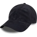 casquette-courbee-bleue-marine-ajustable-avec-logo-bleu-marine-9twenty-suede-new-york-yankees-mlb-new-era