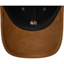 brazowa-regulowana-czapka-z-zakrzywionym-daszkiem-z-brazowym-logo-9twenty-suede-new-york-yankees-mlb-new-era