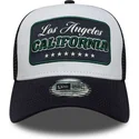 hvid-og-marinebla-trucker-kasket-a-frame-location-los-angeles-byer-og-strande-californien-fra-new-era
