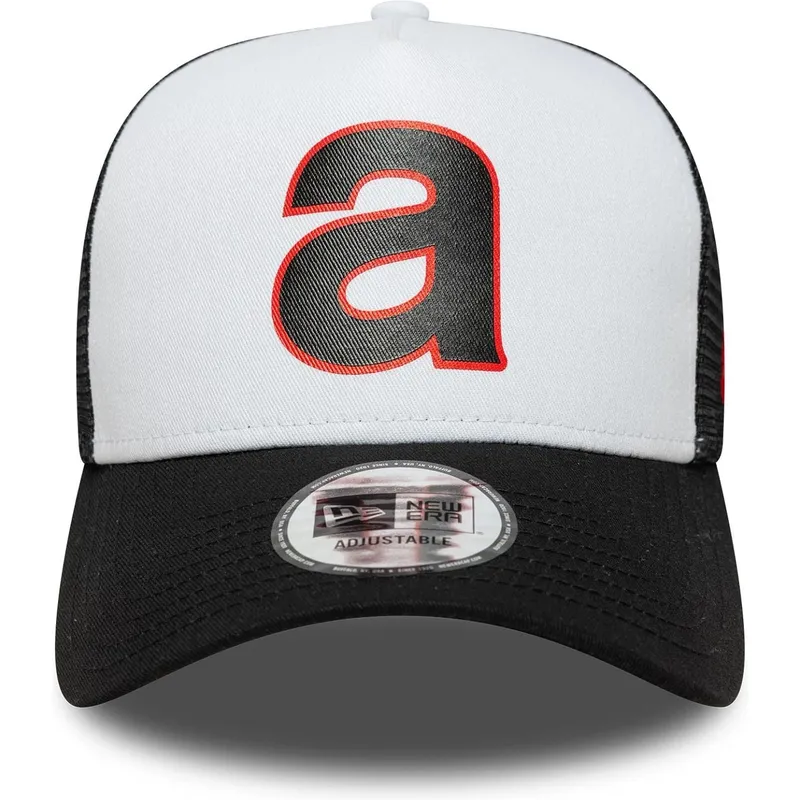 cappellino-trucker-bianco-e-nero-e-frame-di-aprilia-piaggio-di-new-era