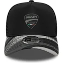 cappellino-trucker-nero-e-frame-print-di-ducati-motor-motogp-di-new-era