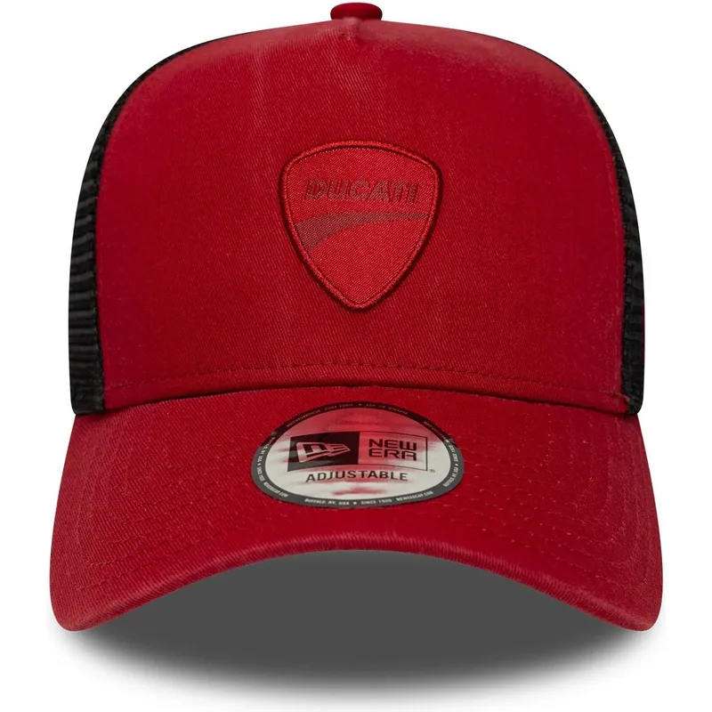 cappellino-trucker-rosso-e-frame-seasonal-di-ducati-motor-motogp-di-new-era