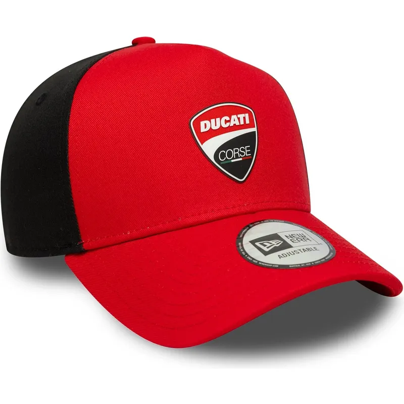 cappellino-visiera-curva-rosso-snapback-9forty-e-frame-di-ducati-motor-motogp-di-new-era