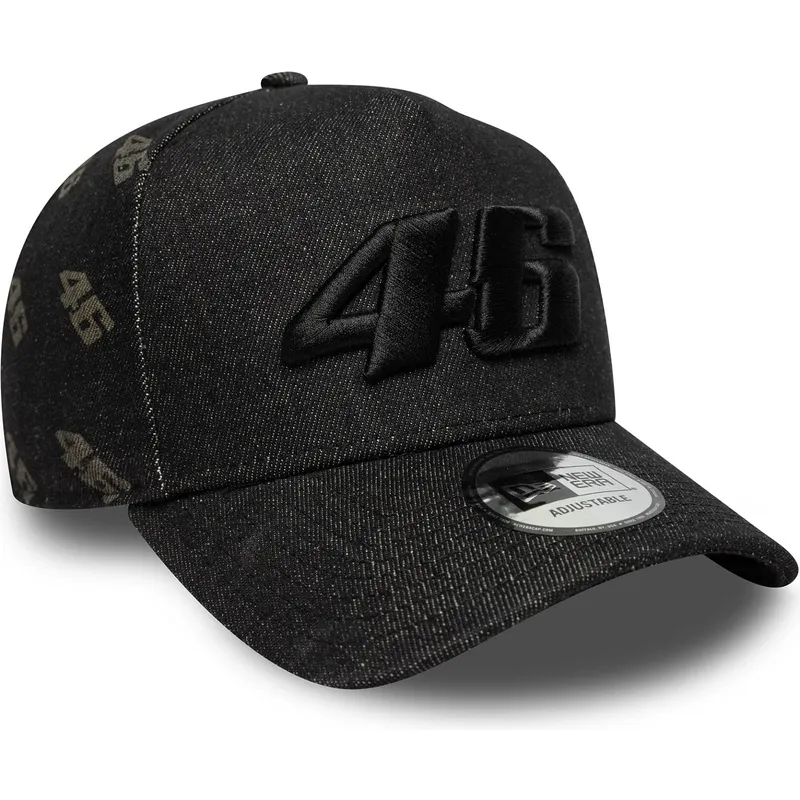 buet-sort-snapback-kasket-e-frame-laser-etch-denim-fra-valentino-rossi-vr46-motogp-fra-new-era