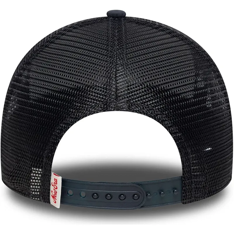 casquette-trucker-bleue-marine-a-frame-oval-canvas-distress-new-era