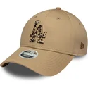 cappellino-curvo-marrone-regolabile-con-logo-leopardato-da-donna-9forty-animal-infill-dei-los-angeles-dodgers-mlb-di-new-era
