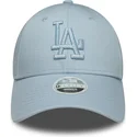 cappellino-con-visiera-curva-azzurro-regolabile-con-logo-blu-da-donna-9forty-metallic-logo-dei-los-angeles-dodgers-mlb-di-new-er