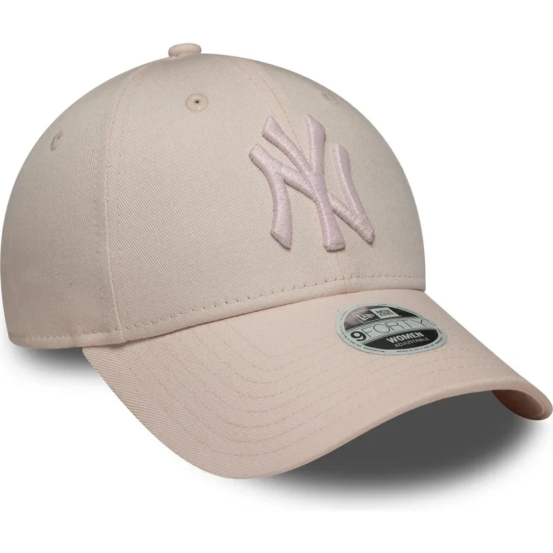 justerbar-rosa-bojd-keps-med-rosa-logotyp-for-dam-9forty-metallic-logo-fran-new-york-yankees-mlb-av-new-era
