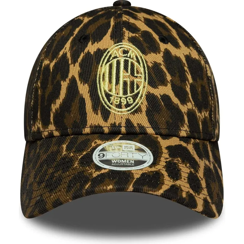 gorra-curva-leopardo-ajustable-para-mujer-9forty-de-ac-milan-serie-a-de-new-era