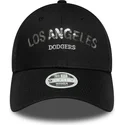 casquette-courbee-noire-ajustable-pour-femme-9forty-sequin-wordmark-los-angeles-dodgers-mlb-new-era