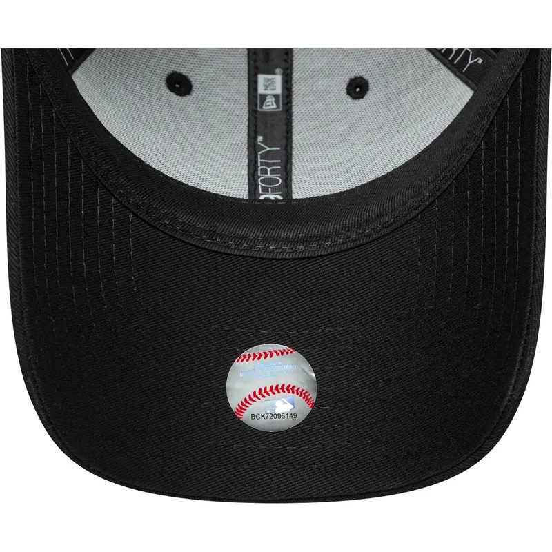 cappellino-curvo-nero-regolabile-da-donna-9forty-sequin-wordmark-dei-los-angeles-dodgers-mlb-di-new-era