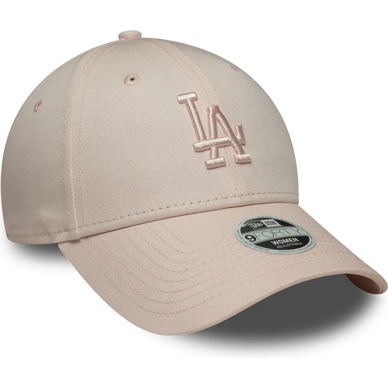 cappellino-curvo-rosa-regolabile-con-logo-rosa-da-donna-9forty-league-essential-midi-dei-los-angeles-dodgers-mlb-di-new-era