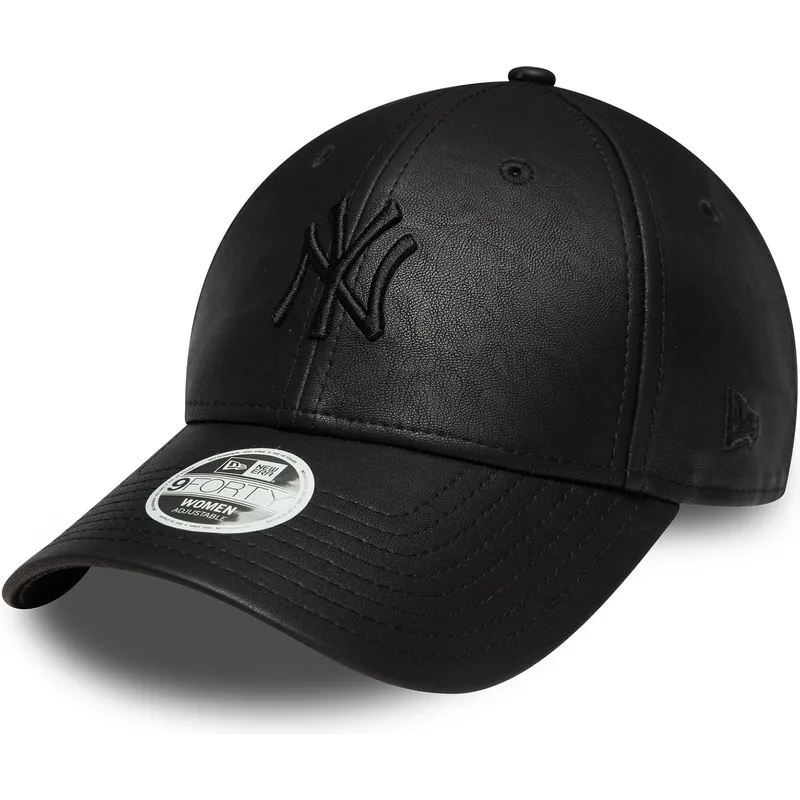 cappellino-curvo-nero-regolabile-con-logo-nero-da-donna-9forty-pu-dei-new-york-yankees-mlb-di-new-era