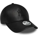 cappellino-curvo-nero-regolabile-con-logo-nero-da-donna-9forty-pu-dei-new-york-yankees-mlb-di-new-era