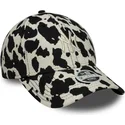 casquette-courbee-noire-et-blanche-ajustable-pour-femme-9forty-cow-midi-new-york-yankees-mlb-new-era