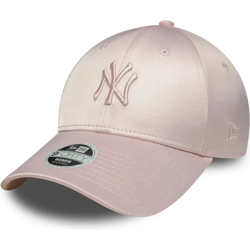 cappellino-curvo-rosa-regolabile-con-logo-rosa-da-donna-9forty-satin-dei-new-york-yankees-mlb-di-new-era