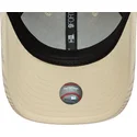 buet-beige-justerbar-kasket-med-beige-logo-til-kvinder-9forty-m-crown-pastel-cord-fra-los-angeles-dodgers-mlb-fra-new-era
