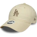 cappellino-curvo-beige-regolabile-con-logo-beige-da-donna-9twenty-league-essential-midi-dei-los-angeles-dodgers-mlb-di-new-era